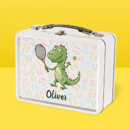 Tennisspeler Schattige Dinosaurus