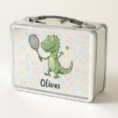 Tennisspeler Schattige Dinosaurus (Achterkant)