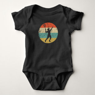 Tennisspeler Service Silhouet Retro Sport Romper