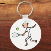 Tennisspeler Sleutelhanger (Achterkant)