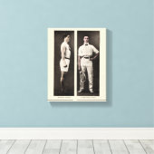 Tennisspeler uit het verleden Atleet Professioneel Canvas Afdruk (Insitu (Houten vloer))