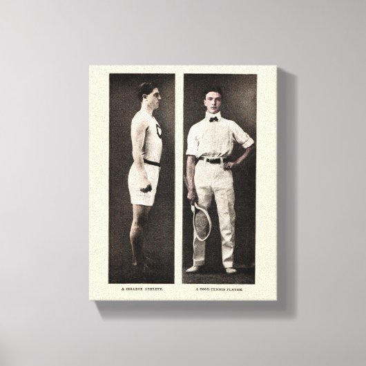 Tennisspeler uit het verleden Atleet Professioneel Canvas Afdruk (Voorkant)