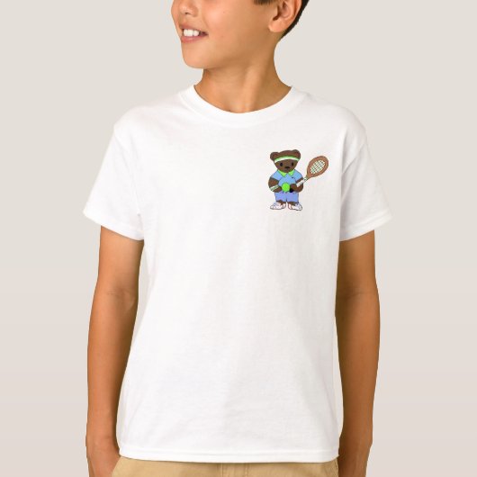 Tennisspeler van knuffelbeer t-shirt (Voorkant)