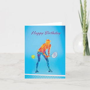 Tennisspeler Verjaardag Kaart