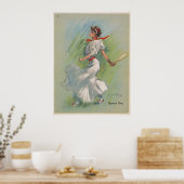 Tennisspeler vintage poster (Keuken)