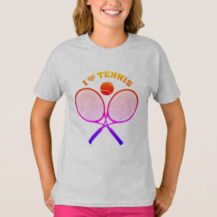 Tennisspelers, I Love Tennis, color T-shirt
