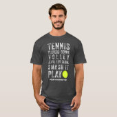  tennisspelers spelen op maat t-shirt (Voorkant volledig)