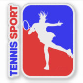 tennissport | 3"x 3"- Glanzende doorzichtige Stick Sticker (Voorkant)