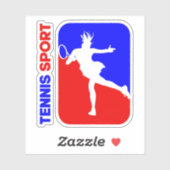 tennissport | 3"x 3"- Glanzende doorzichtige Stick Sticker (Vel)