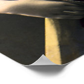  Tennissport, Happy Girl met Racket Poster (Hoek)