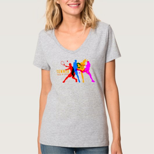 tennissport | V-hals voor dames T-shirt (Voorkant)