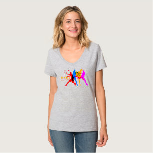 tennissport V-hals voor dames T-shirt