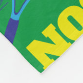 Tennissporten groen wit blauw geel aangepaste naam fleece deken (Hoek)