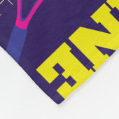 Tennissporten roze wit blauw geel aangepaste naam fleece deken (Hoek)