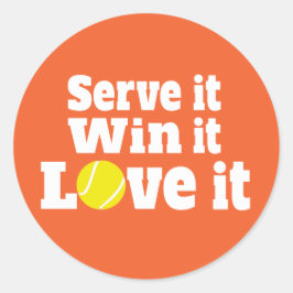 Tennissporten serveren het win het liefde het stic ronde sticker