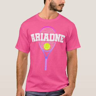 Tennisster Meisje Naam Ariadne Ball en Racket SP T-shirt