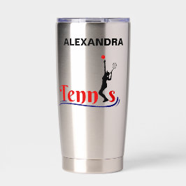 Tennisster Meisje, Tennis Meisje Verjaardag Geïsoleerde Drinkbeker