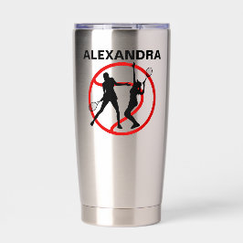 Tennisster Meisje, Tennis Meisje Verjaardag Geïsoleerde Drinkbeker