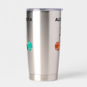 Tennisster Meisje, Tennis Meisje Verjaardag Geïsoleerde Drinkbeker (Links)