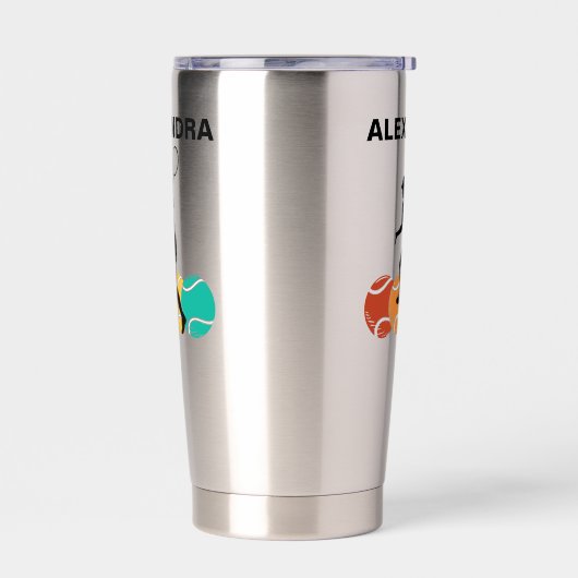 Tennisster Meisje, Tennis Meisje Verjaardag Geïsoleerde Drinkbeker (Links)