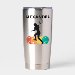 Tennisster Meisje, Tennis Meisje Verjaardag Geïsoleerde Drinkbeker