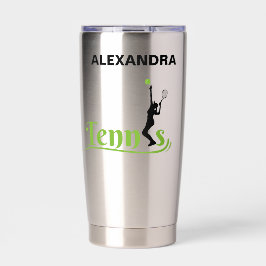 Tennisster Meisje, Tennis Meisje Verjaardag Geïsoleerde Drinkbeker