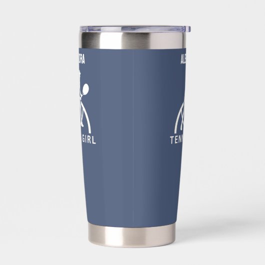 Tennisster Meisje, Tennis Meisje Verjaardag Insula Geïsoleerde Drinkbeker (Links)