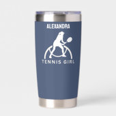 Tennisster Meisje, Tennis Meisje Verjaardag Insula Geïsoleerde Drinkbeker (Voorkant)