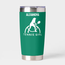Tennisster Meisje, Tennis Meisje Verjaardag Insula Geïsoleerde Drinkbeker