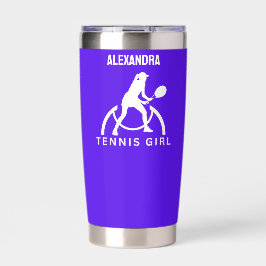 Tennisster Meisje, Tennis Meisje Verjaardag Insula Geïsoleerde Drinkbeker