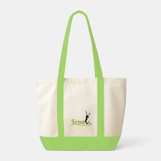 Tennisster Meisje, Tennis Meisje Verjaardag Tote Bag (Achterkant)
