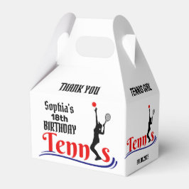 Tennisster Meisje, Verjaardag Meisje Favoriete Box Bedankdoosjes