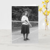 Tennisstijl 1920s kaart (Gele Bloem)