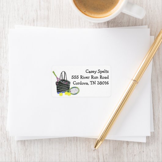 Tennistas Adresetiketten Etiket (Insitu)