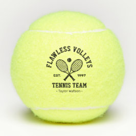Tennisteam gepersonaliseerde tennisballen