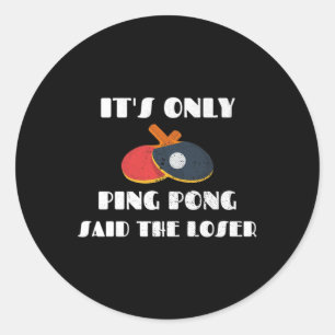 Tennisteam van de lijst Het is slechts pingpong ze Ronde Sticker