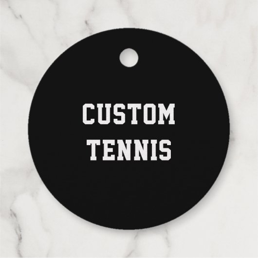 Tennisteamnaam of Echte aangepaste tekstpoorten Bedankjes Labels (Achterkant)