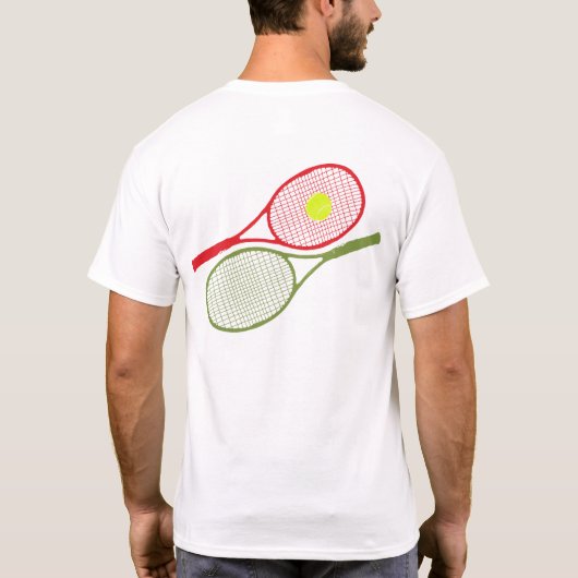 tennisten / tennissers t-shirt (Achterkant)