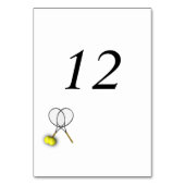 Tennisthema Tabelnummer Plaatskaarten Kaart (Achterkant)