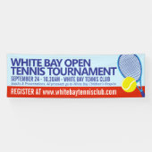 Tennistoernooi open evenement eenvoudig grafisch spandoek (Horizontaal)