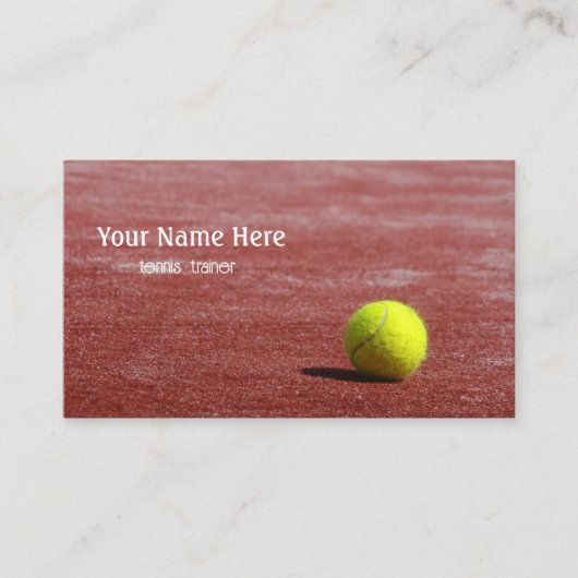 Tennistrainer Visitekaartje (Voorkant)