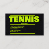 tennistrainer visitekaartje (Voorkant)