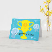 Tennistrofee Verjaardagskaart voor speler of coach Kaart (Gele Bloem)