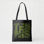Tennistypografie Tote Bag (Voorkant)