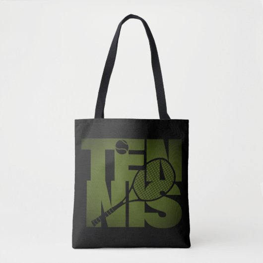 Tennistypografie Tote Bag (Voorkant)