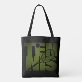 Tennistypografie Tote Bag (Achterkant)