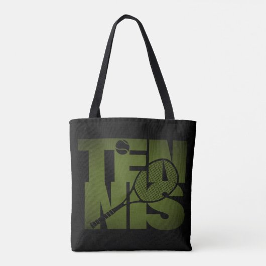 Tennistypografie Tote Bag (Achterkant)