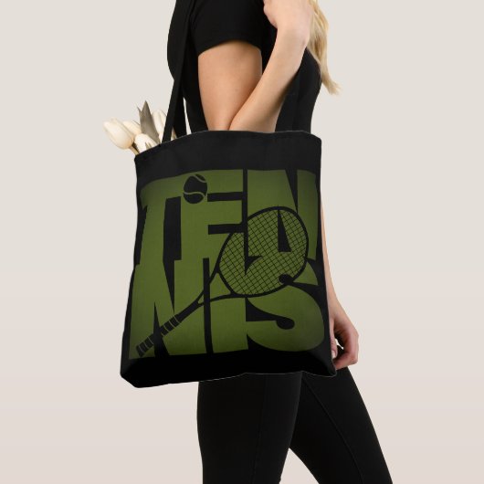 Tennistypografie Tote Bag (Dichtbij)