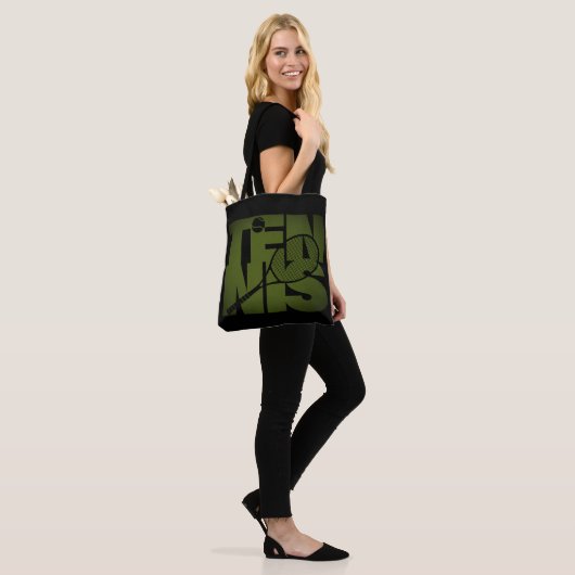 Tennistypografie Tote Bag (Op model)