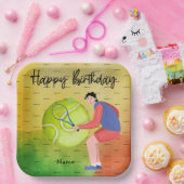 Tennisverjaardag Papieren Bordje (Feest)